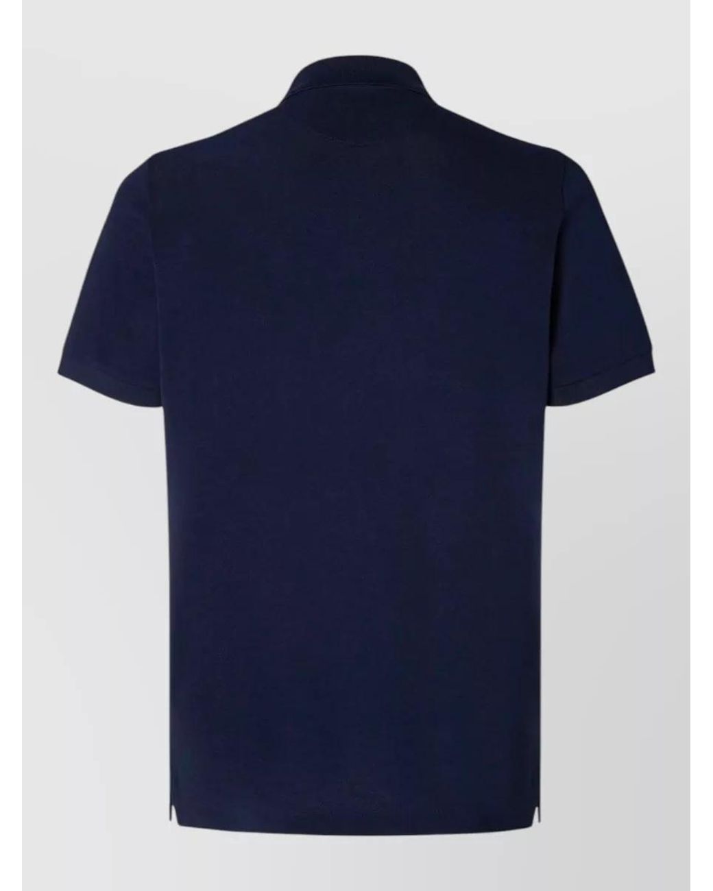 Fendi Blue Cotton Piqué Short-Sleeve Polo Shirt for men
