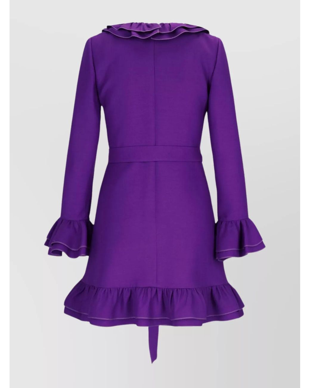 Valentino Purple Silk Mini Dress