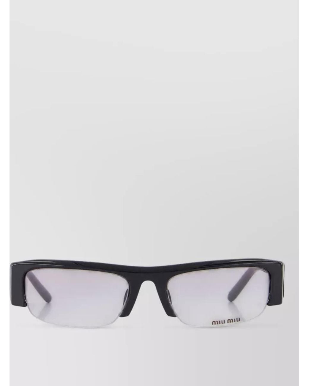 Miu Miu Gray Acetate Cat-Eye Sunglasses