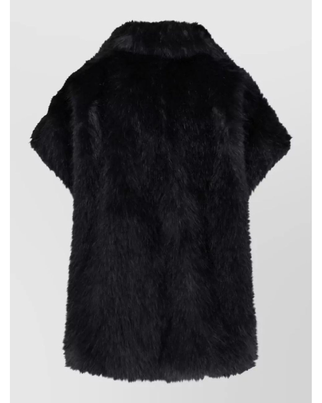 Herno Black Faux Fur Coat