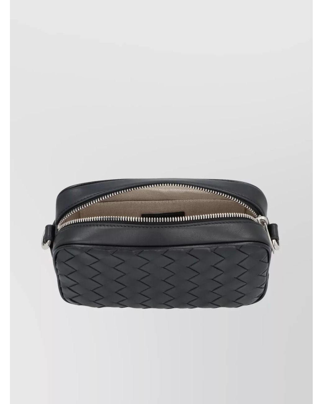 Bottega Veneta Black Leather Mini Messenger Bag for men