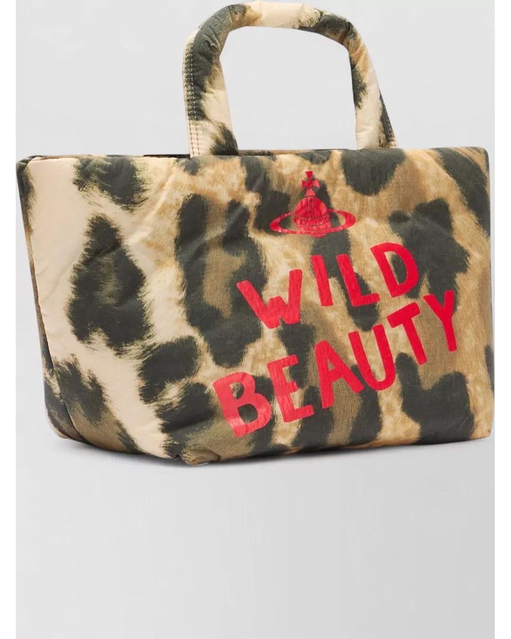 Vivienne Westwood Multicolor Medium Nylon Leopard-Print Tote Bag