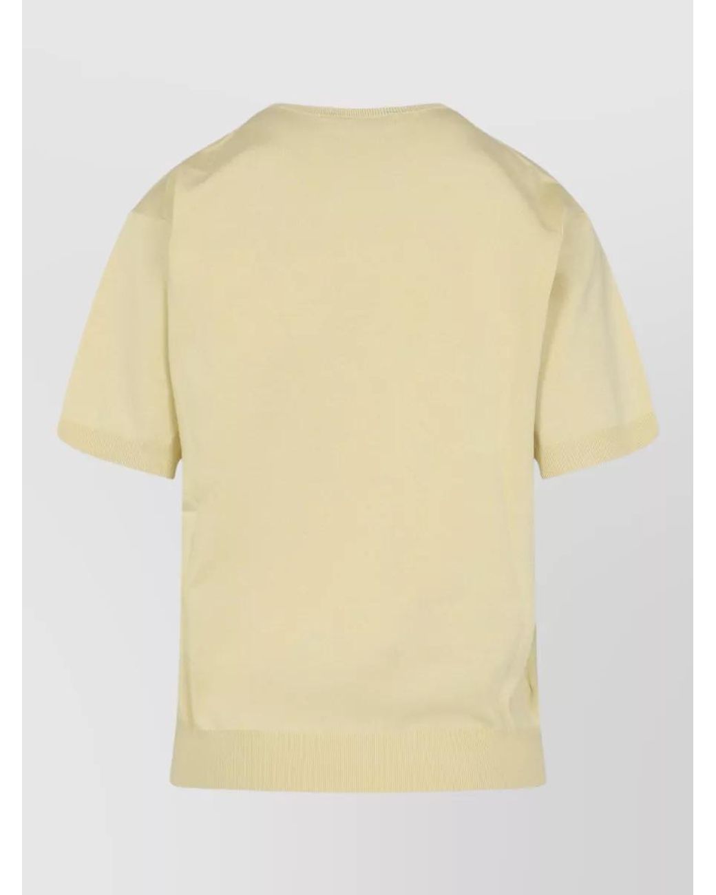 Prada Yellow Recycled Silk T-Shirt