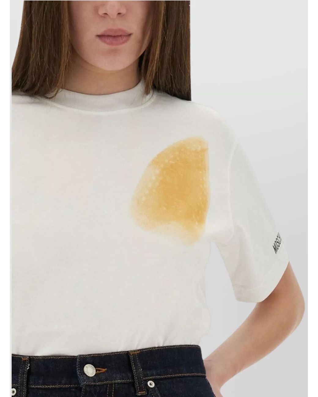Moschino White Printed Regular-Fit T-Shirt