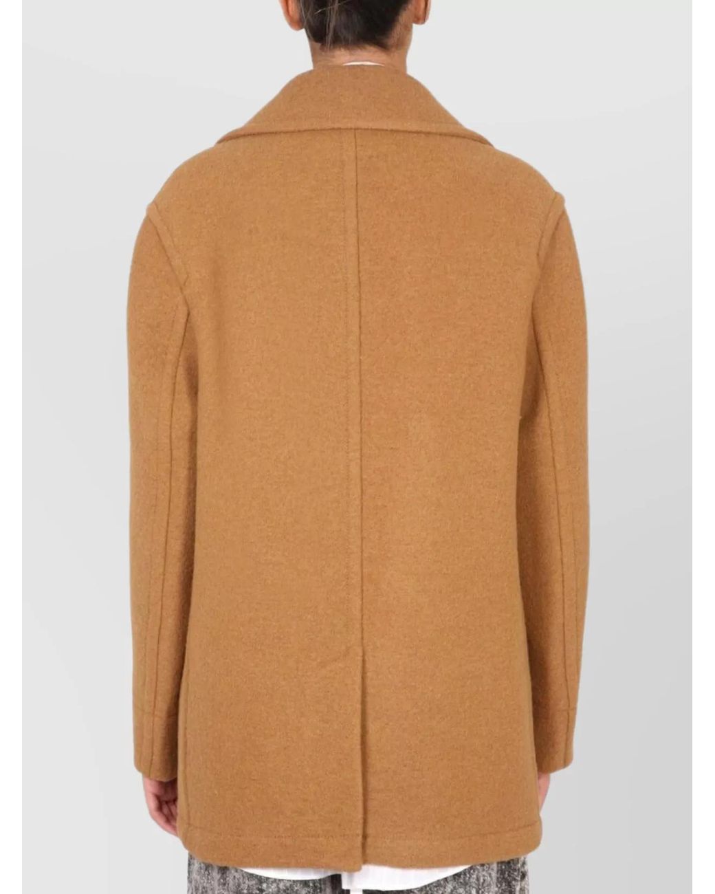 Marni Natural Virgin Wool Double-Breasted Coat