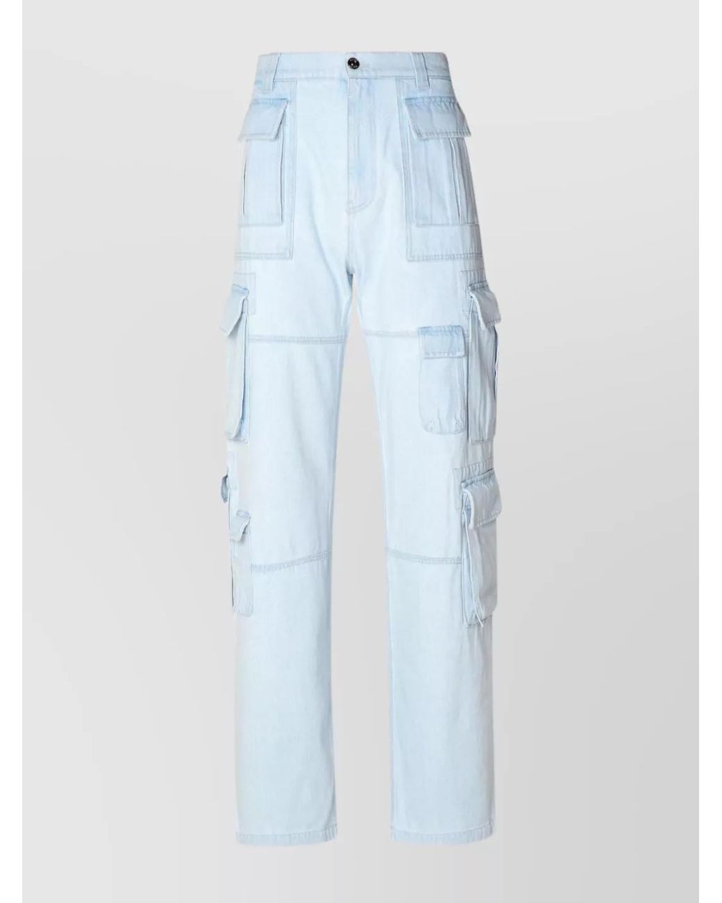 Versace Blue Cotton Cargo Jeans for men