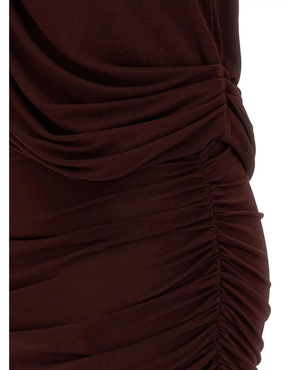 Magda Butrym Purple Asymmetric Draped Cutout Mini Dress