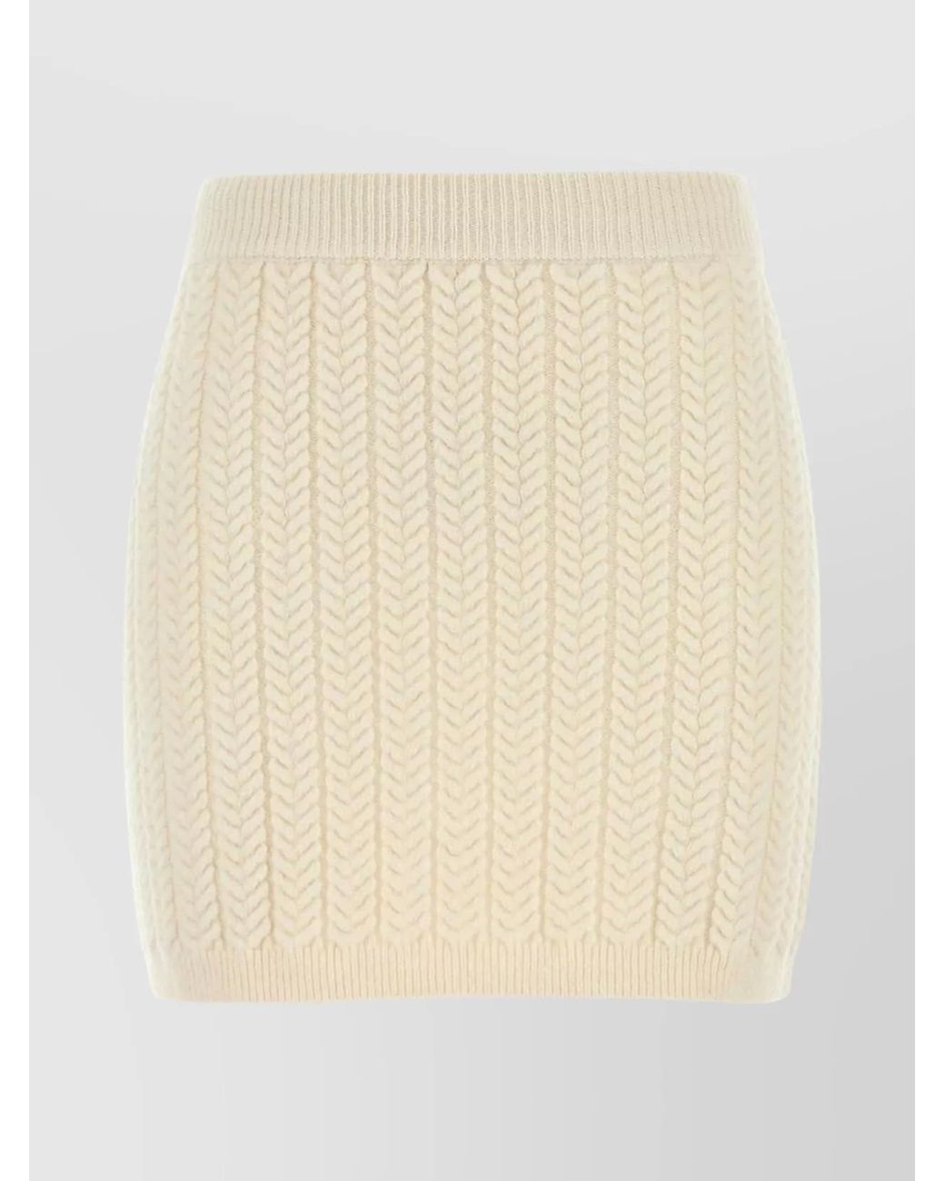 Sportmax Natural Wool Mini Skirt