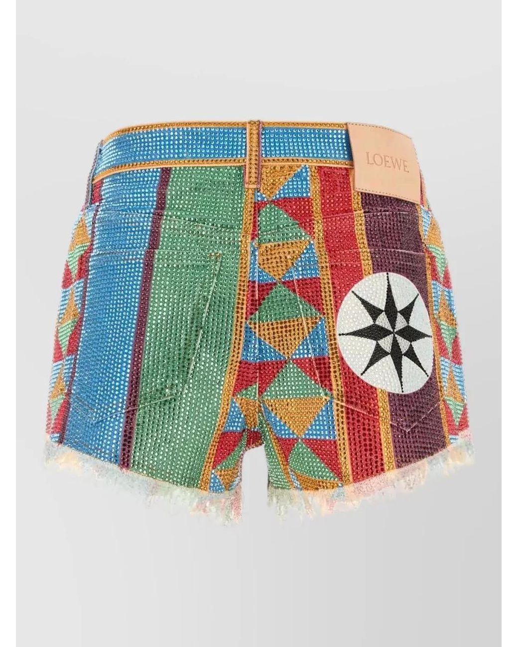 Loewe Blue Embellished Denim Shorts