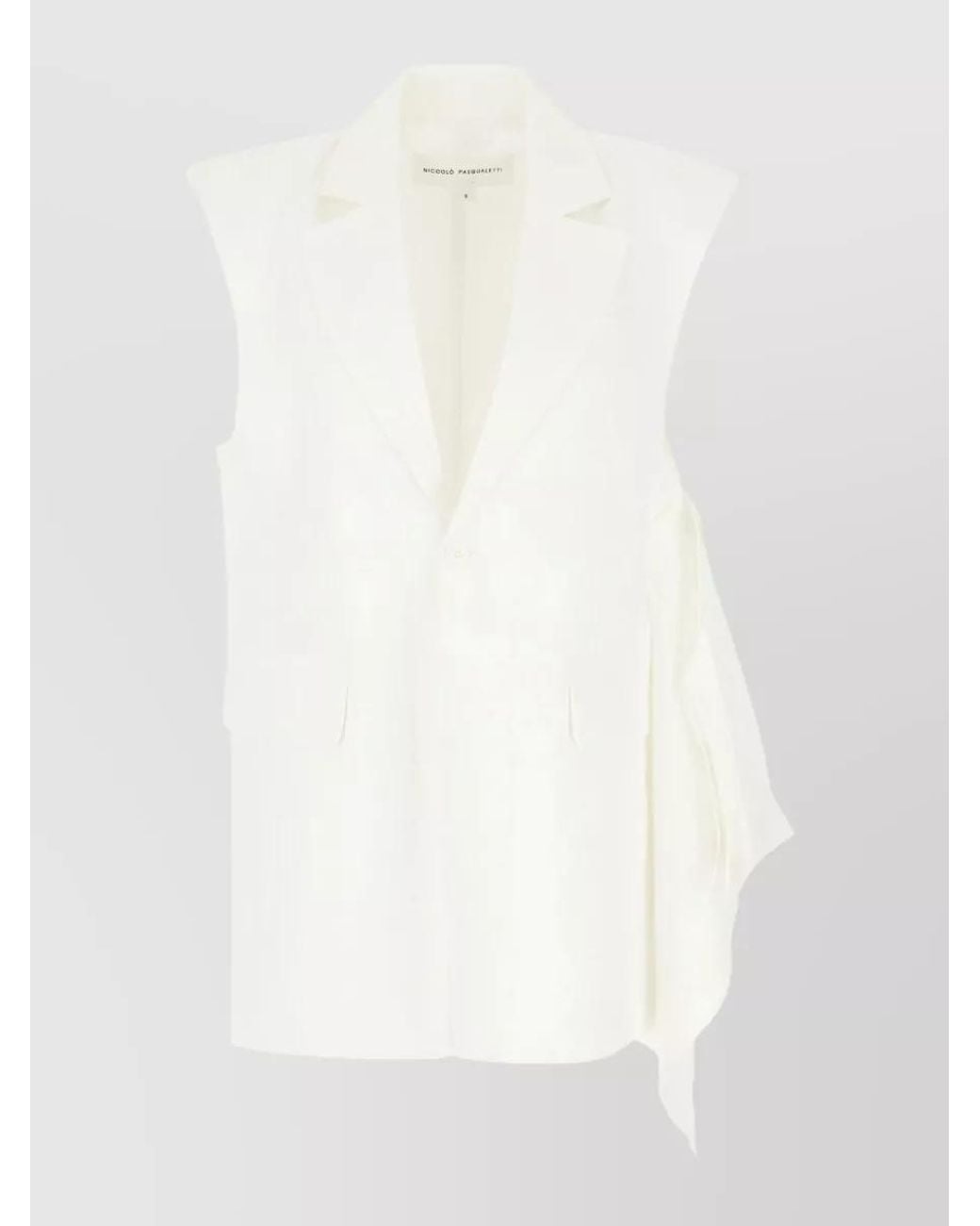 Niccolò Pasqualetti White Linen Blend Vest
