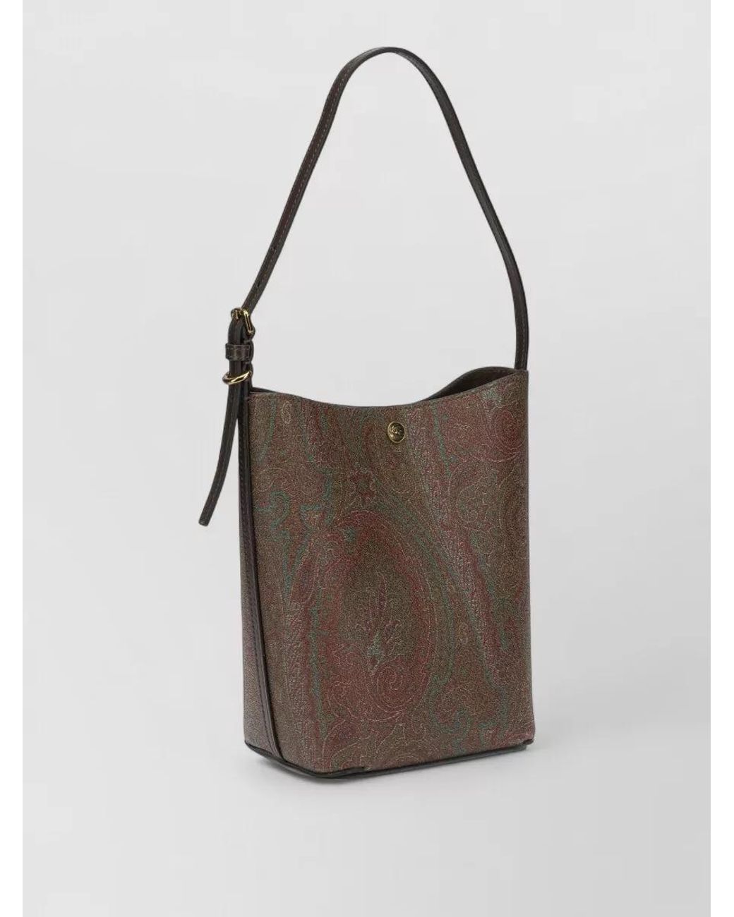 Etro White Essential Small Canvas Bucket Bag