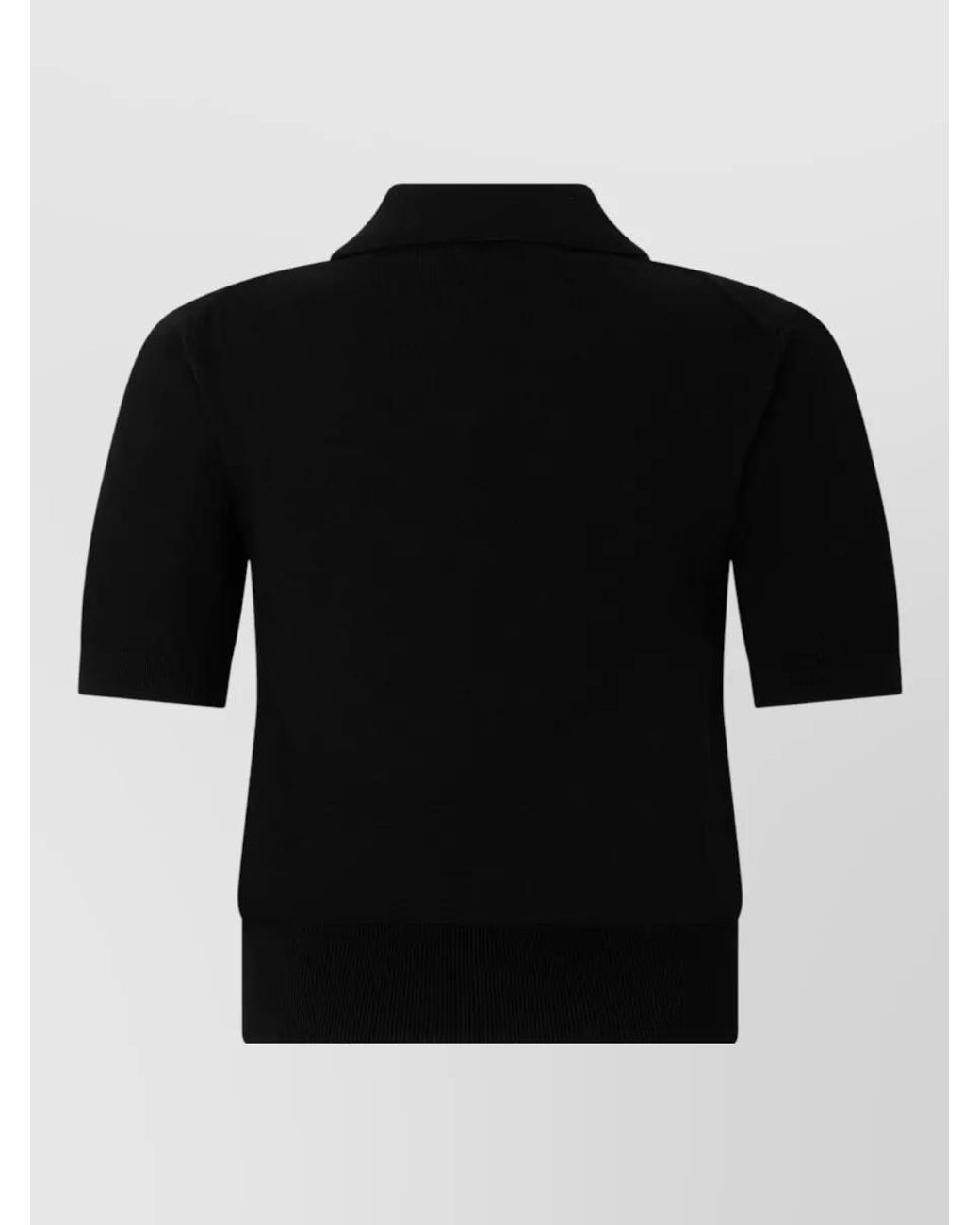 A.P.C. Black Cotton Short-Sleeve Polo Shirt