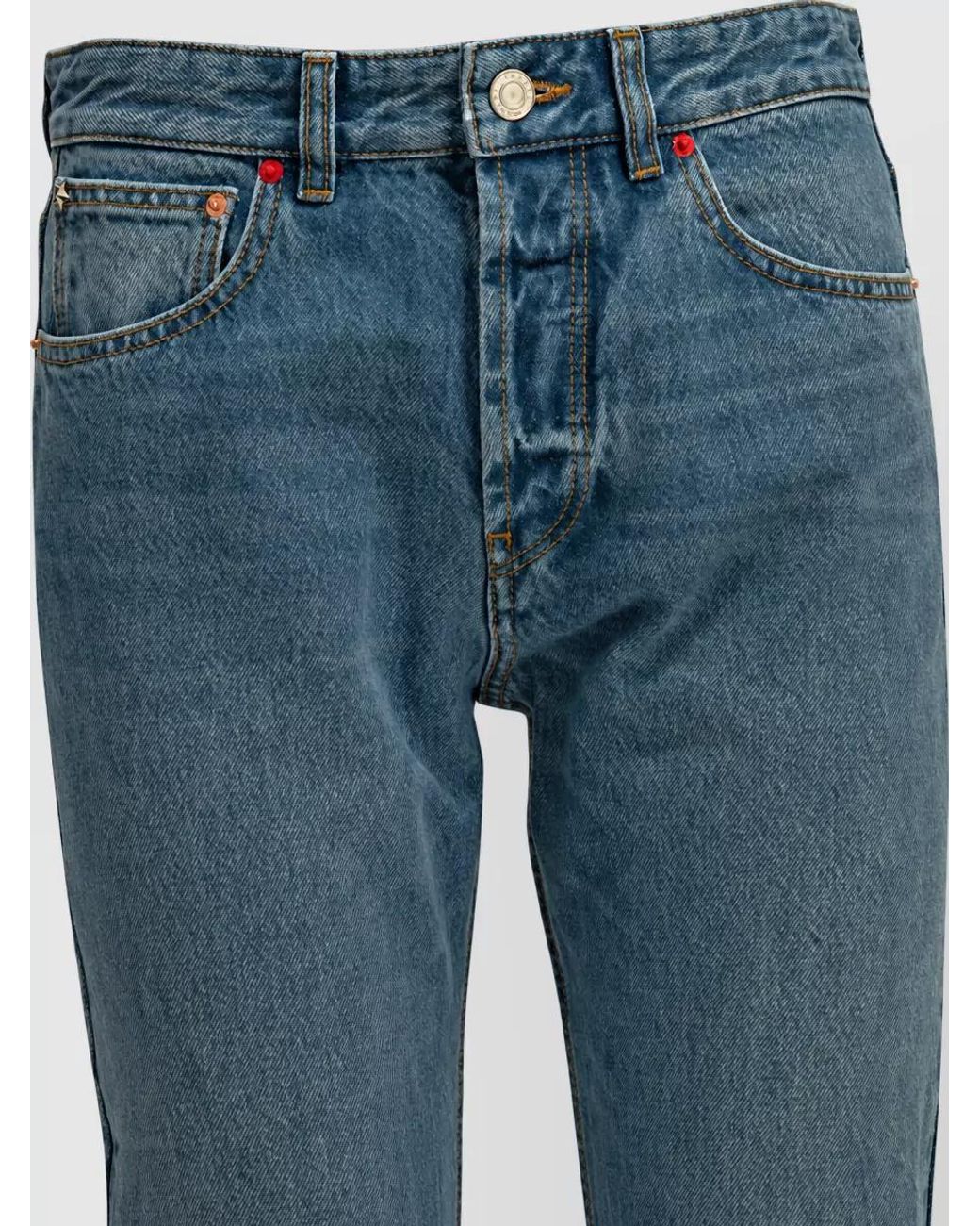 Isabel Marant Blue Straight-Leg Denim Jeans
