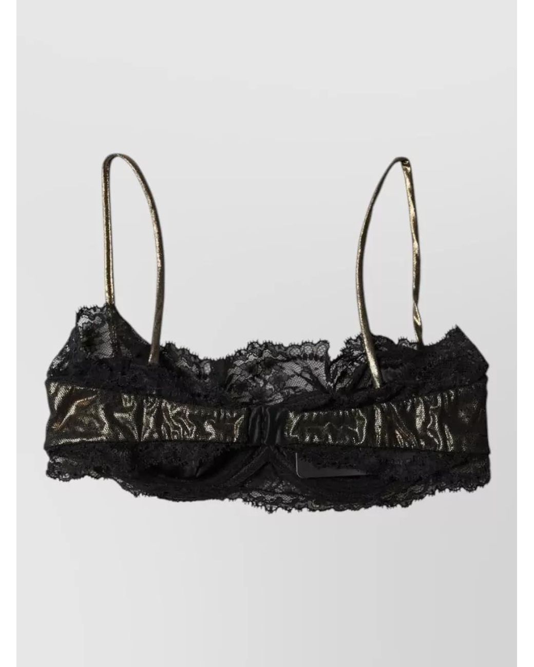 Dolce & Gabbana Black Silk Underwired Balconette Bra