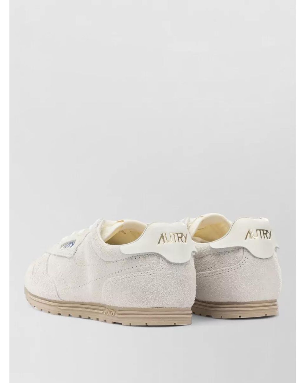 Autry White Suede Low-Top Sneakers for men