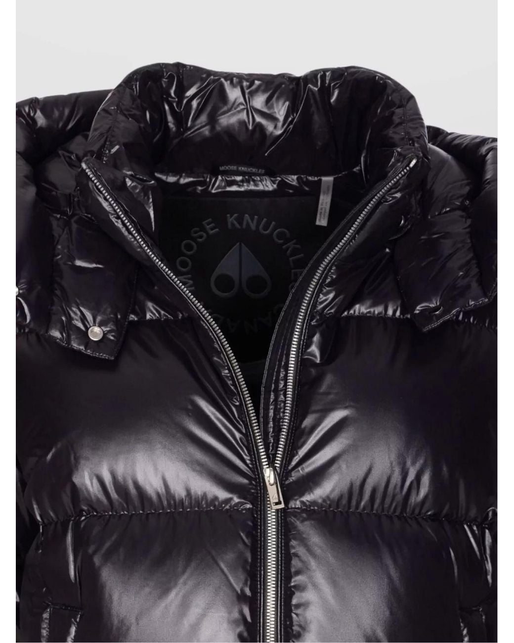 Moose Knuckles Blue Down Hooded Puffer Jacket