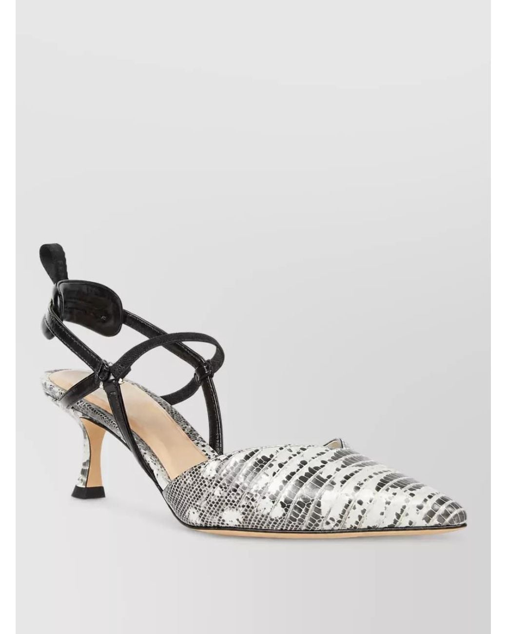 Fendi Metallic Leather Printed Slingback Mules