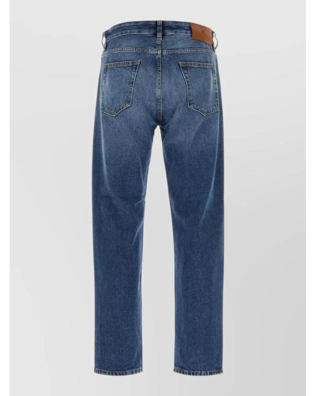 PT Torino Blue Denim Straight-Leg Trousers for men