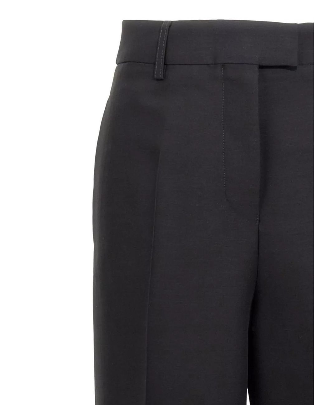 Ferragamo Blue Pleated Tailored Trousers