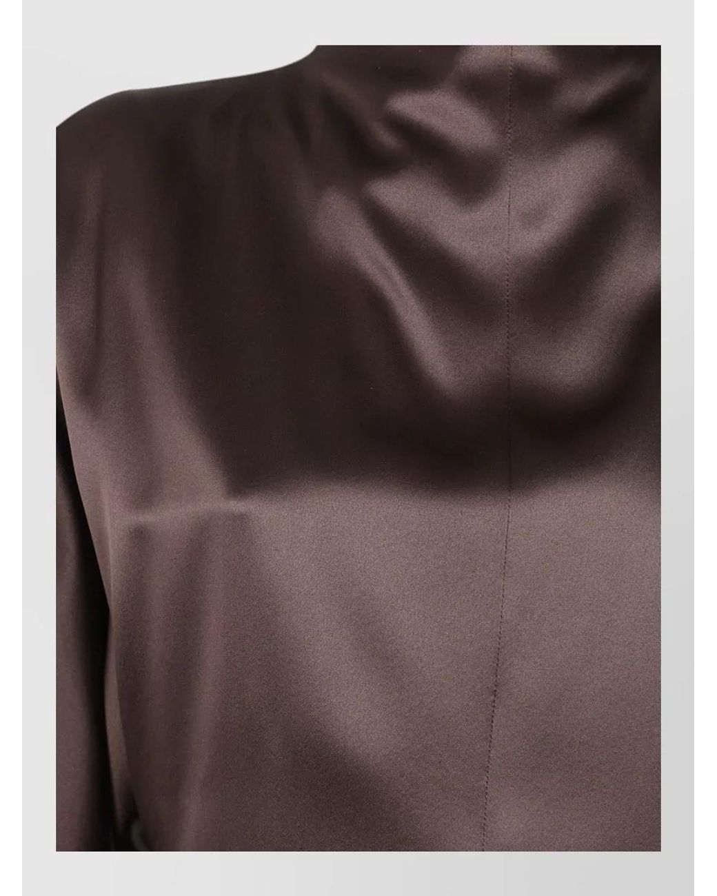 Max Mara Brown Silk Maxi Dress