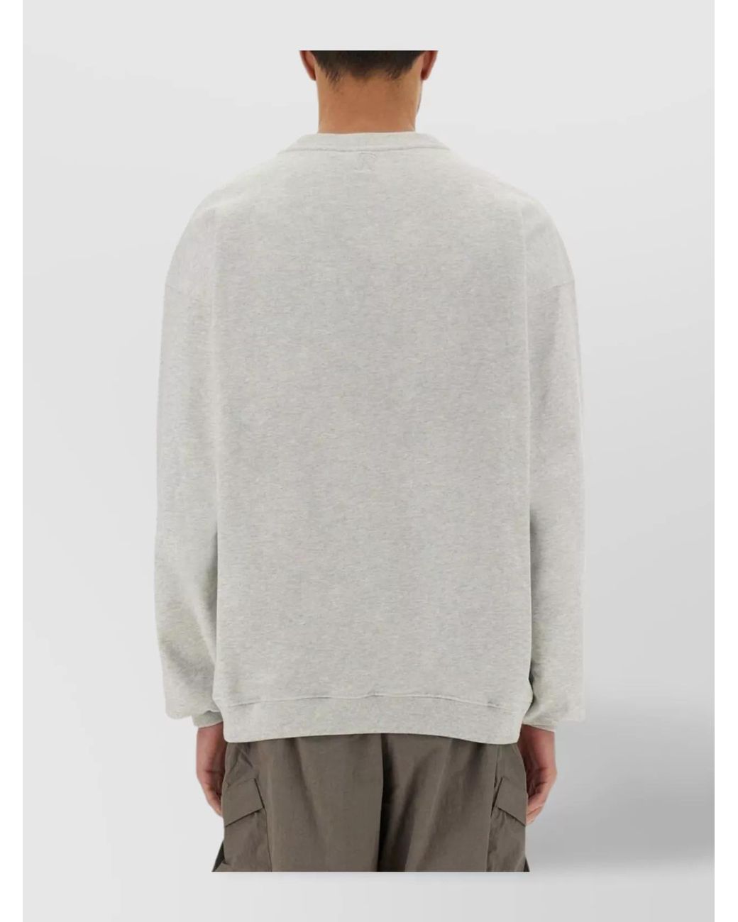 Represent Gray Cotton Initial Sweatshirt for men