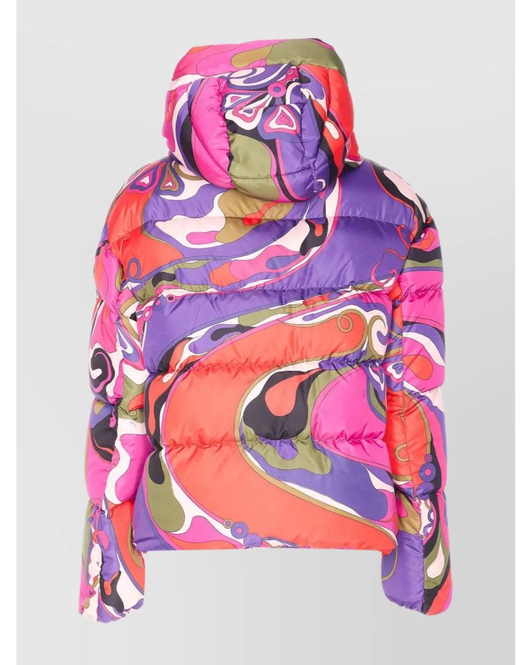 Emilio Pucci Pink Orchidee Print Down Puffer Jacket