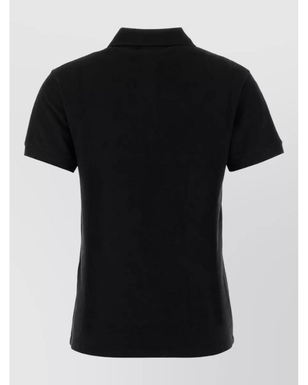 Maison Kitsuné Black Cotton Piqué Polo Shirt