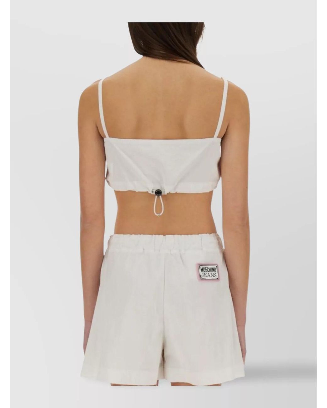 Moschino White Bandeau Top
