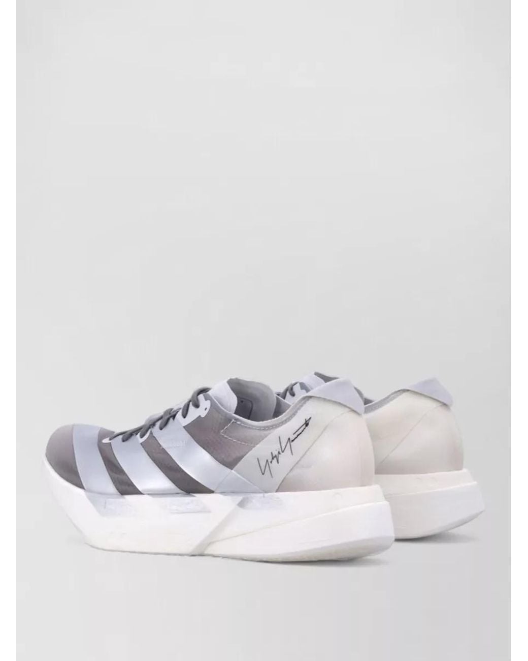 Y-3 White Adios Pro 4 Lace-Up Sneakers