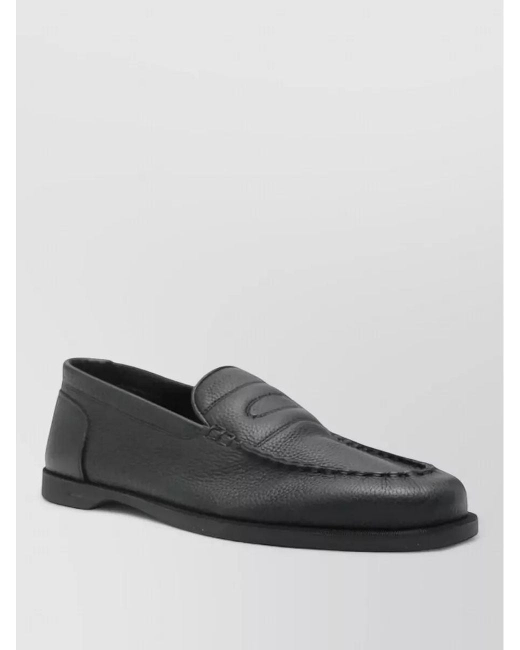 John Lobb Gray Leather Loafers for men