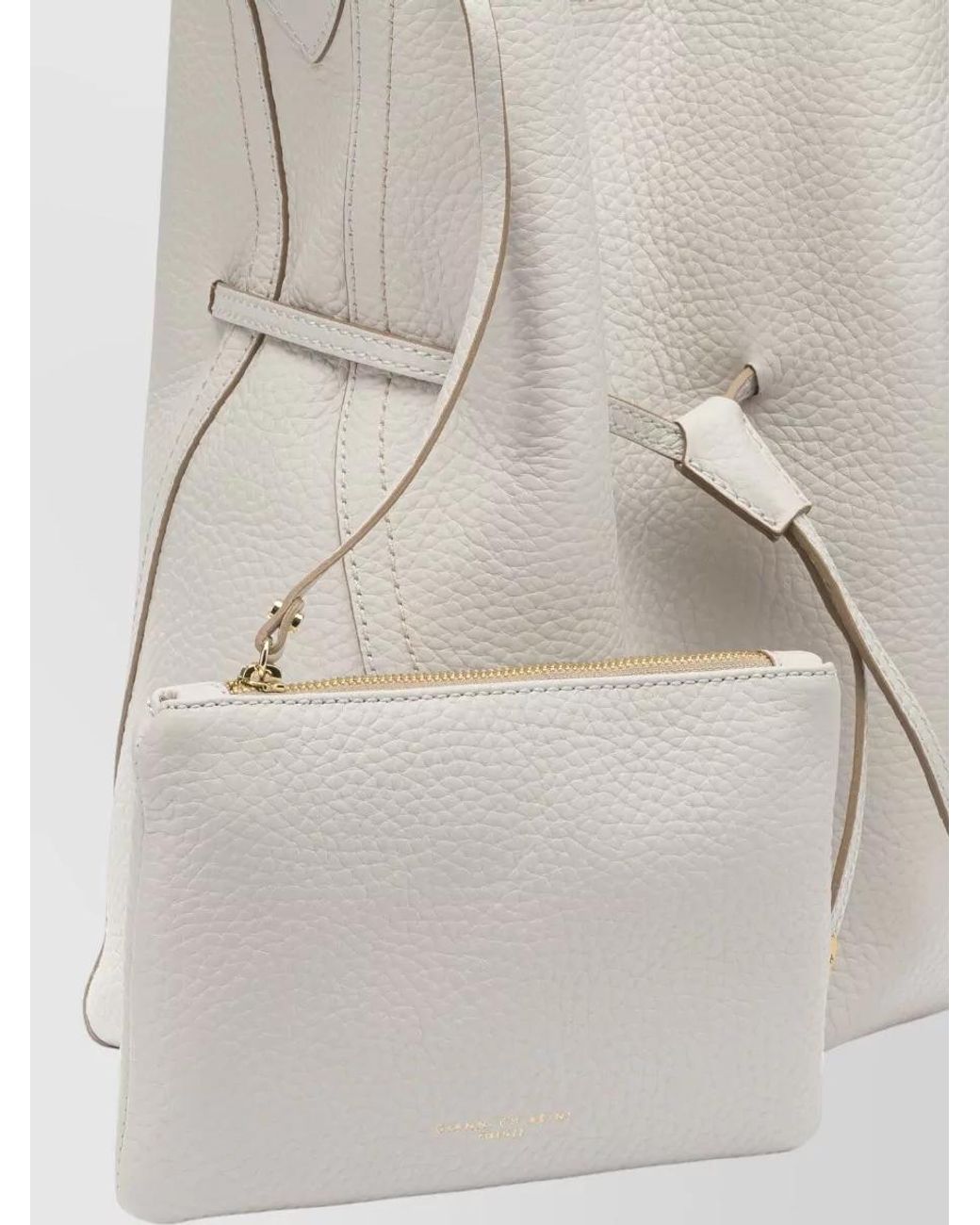 Gianni Chiarini White Leather Shoulder Bag