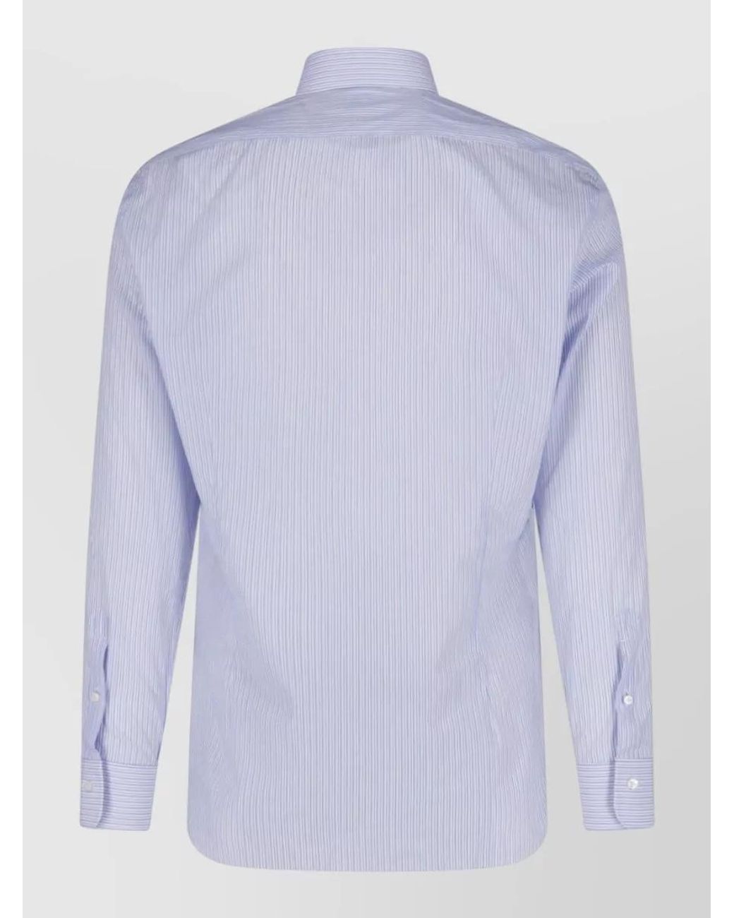 Barba Napoli Blue Cotton Casual Shirt for men