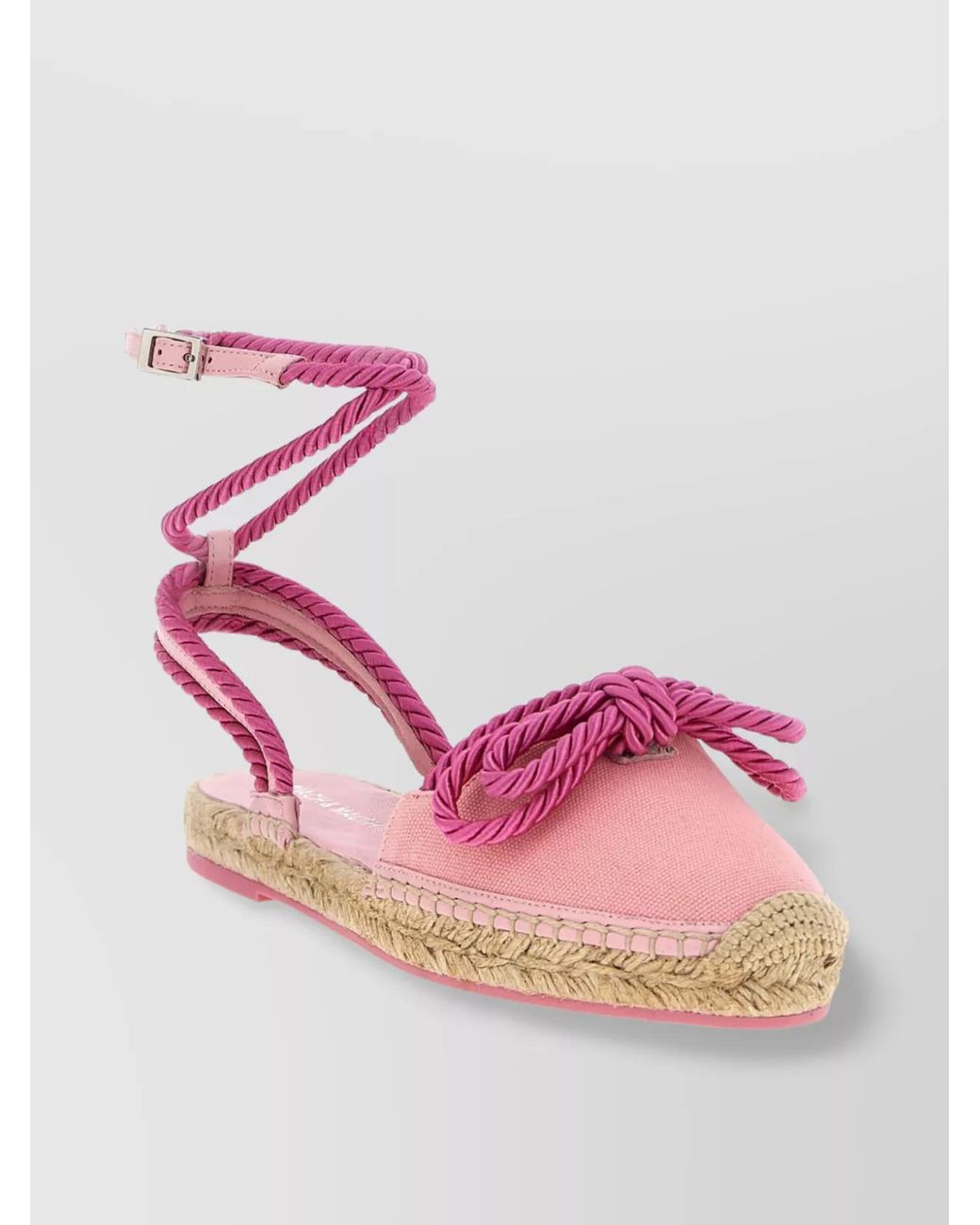サンダル・ミュール MACH & MACH 'Double Bow Pink Riviera' espadrilles Mach & Mach Riviera' Espadrilles Double Bow in Pink | Lyst
