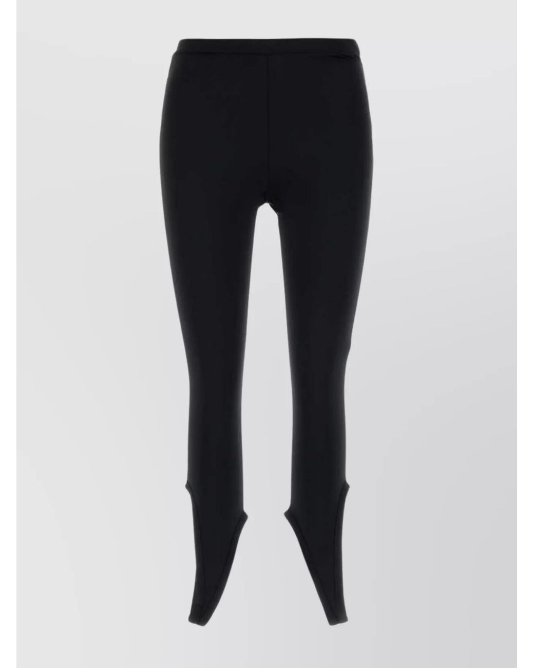 Courreges Black Low-Rise Capri Leggings