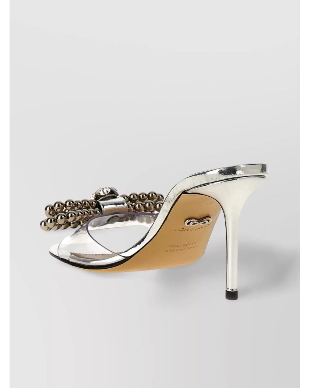 Mach & Mach Multicolor Pvc Stud Bow Sandals