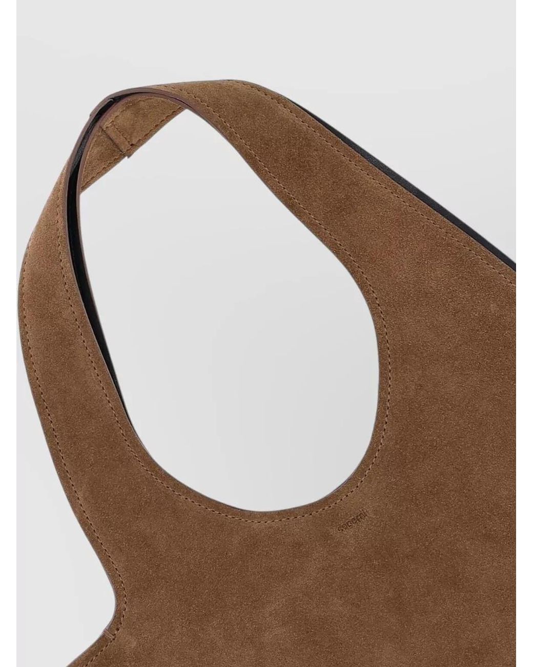 Coperni Brown Heart Suede Tote Bag