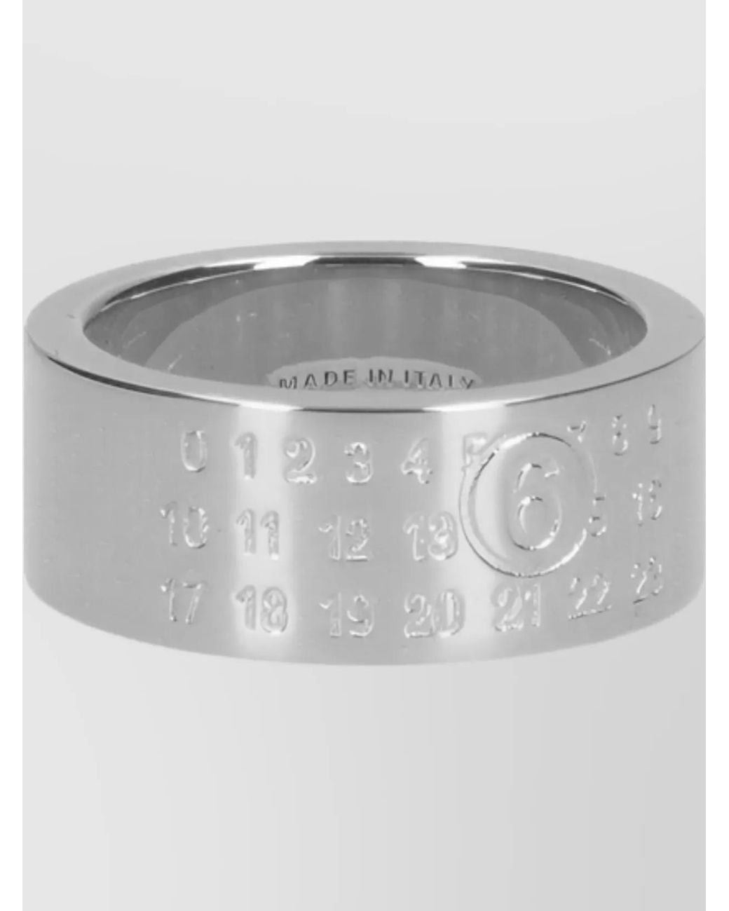 MM6 by Maison Margiela Gray Logo Signet Ring