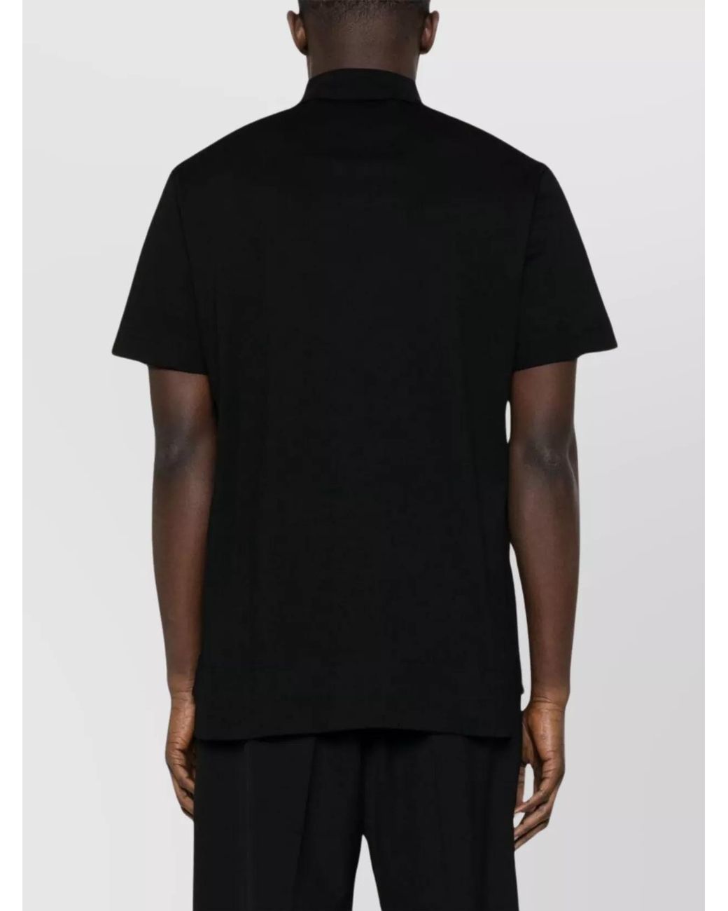 Givenchy Black Cotton Piqué Short-Sleeve Polo Shirt for men