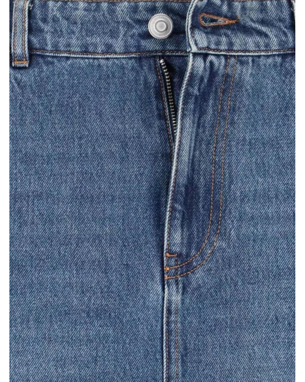 Coperni Blue Denim High-Rise Maxi Skirt