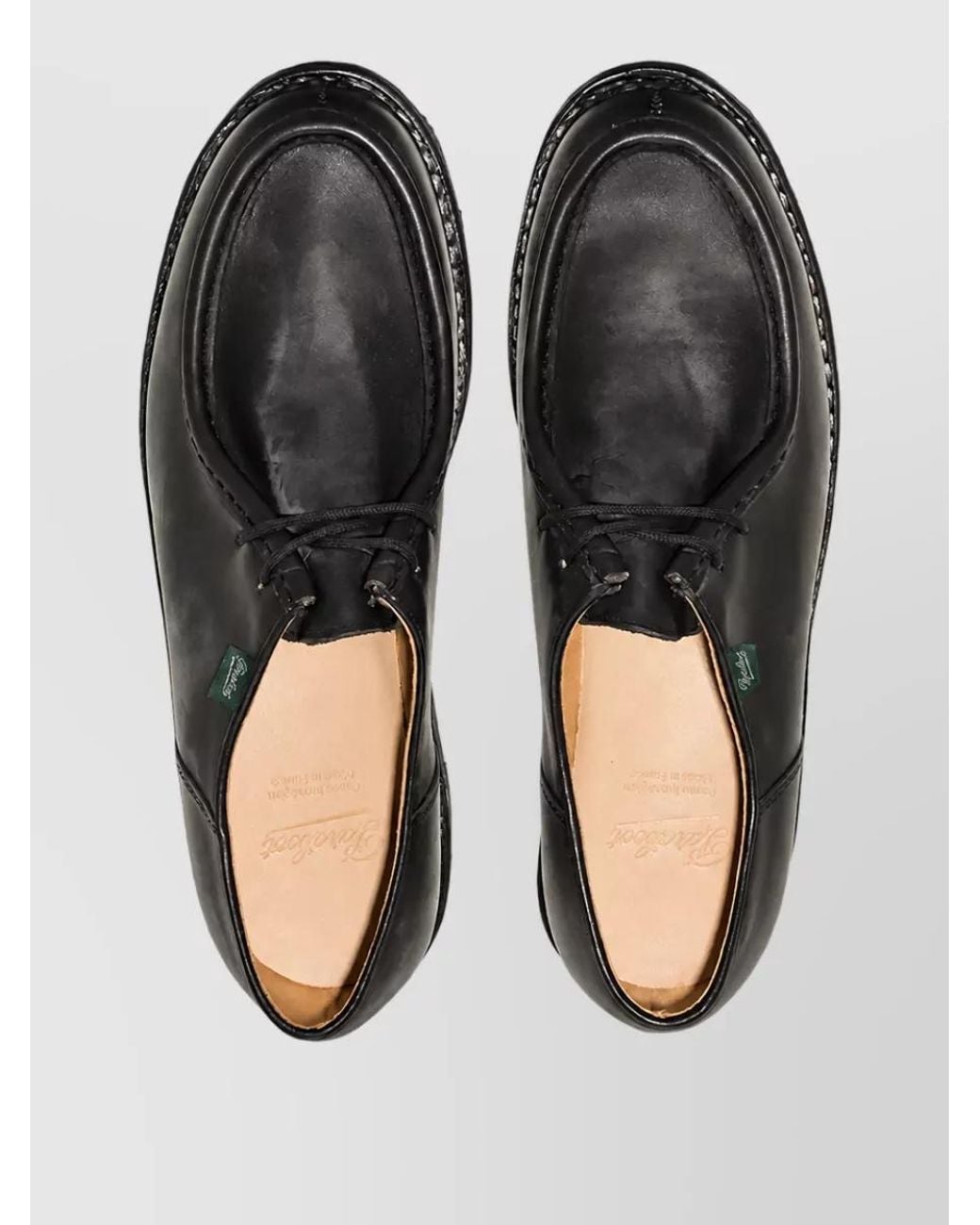 Paraboot Black Leather Loafers for men