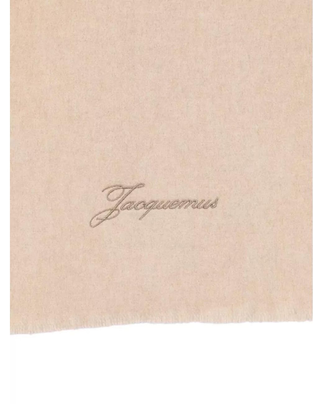 Jacquemus Natural Cashmere Wool Scarf