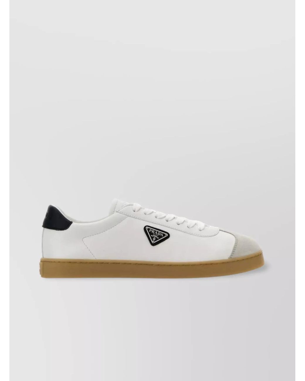Prada Metallic Leather Low-Top Sneakers for men