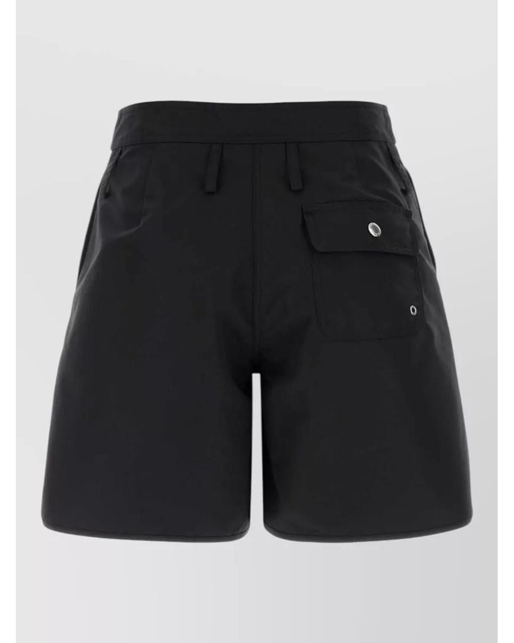 Prada Black Nylon Cropped Trousers
