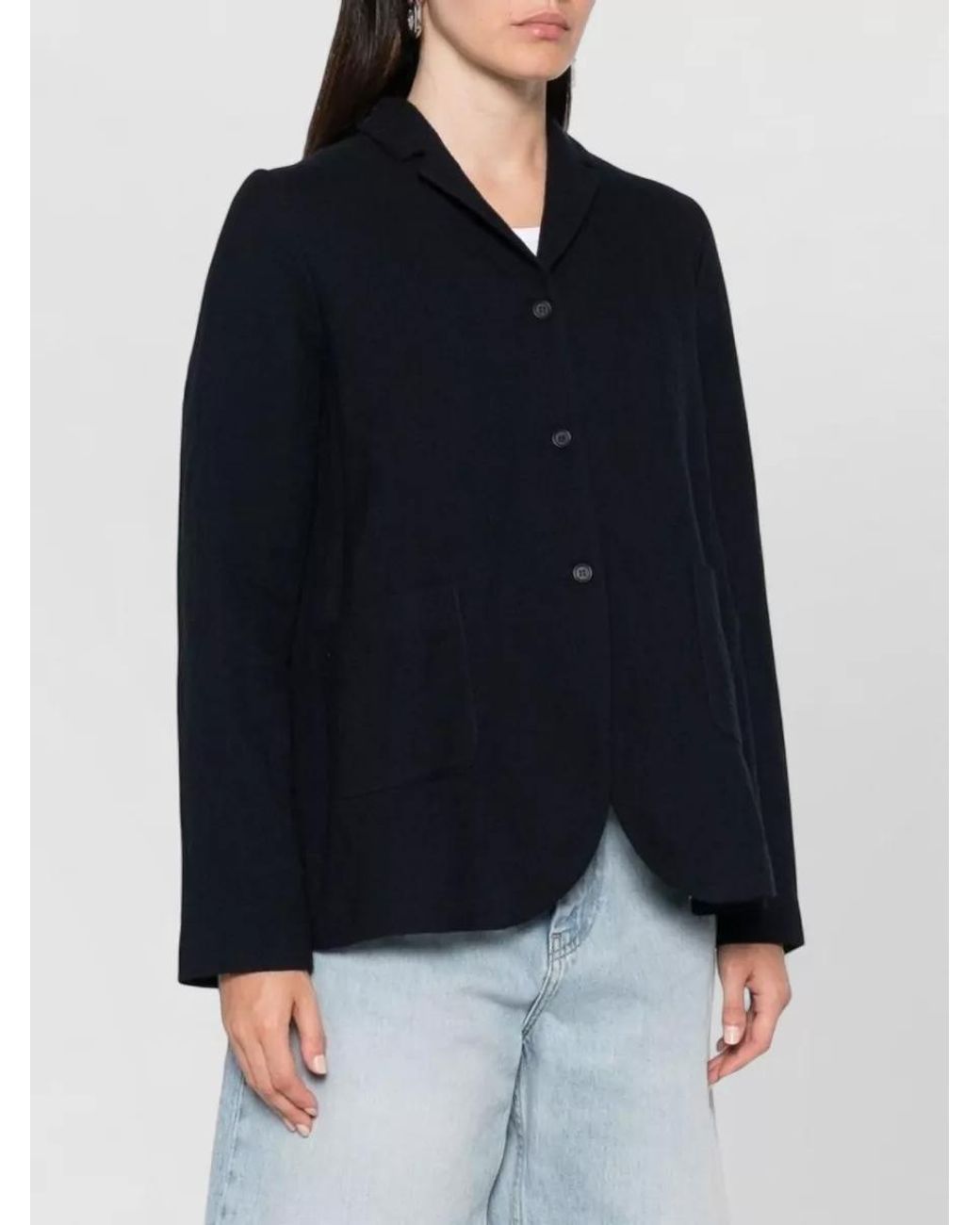 Apuntob Blue Single-Breasted Coat