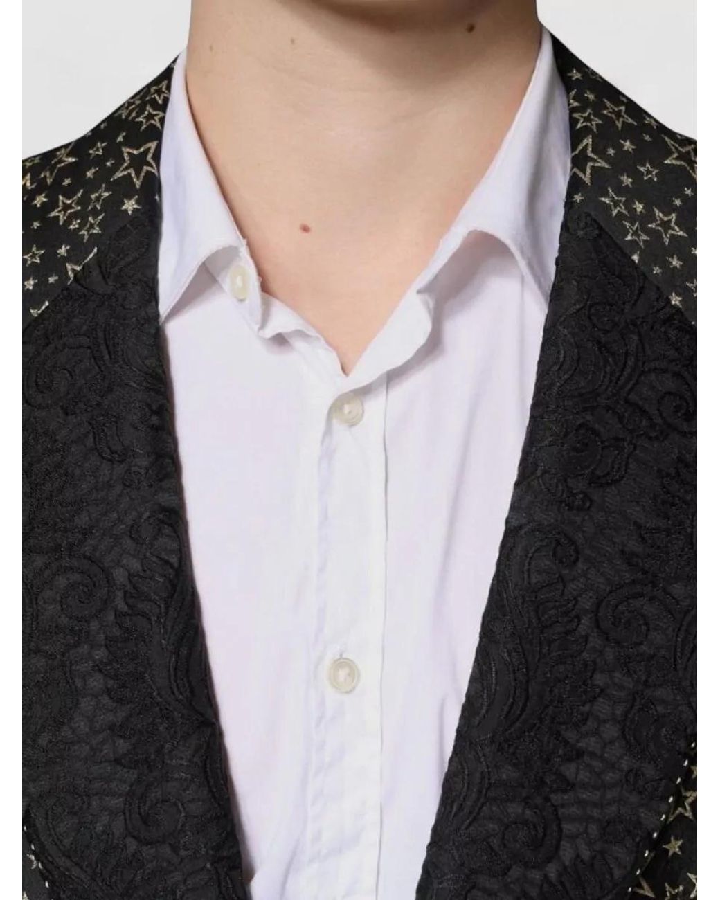 Dolce & Gabbana Black Jacquard Two Piece Suit for men