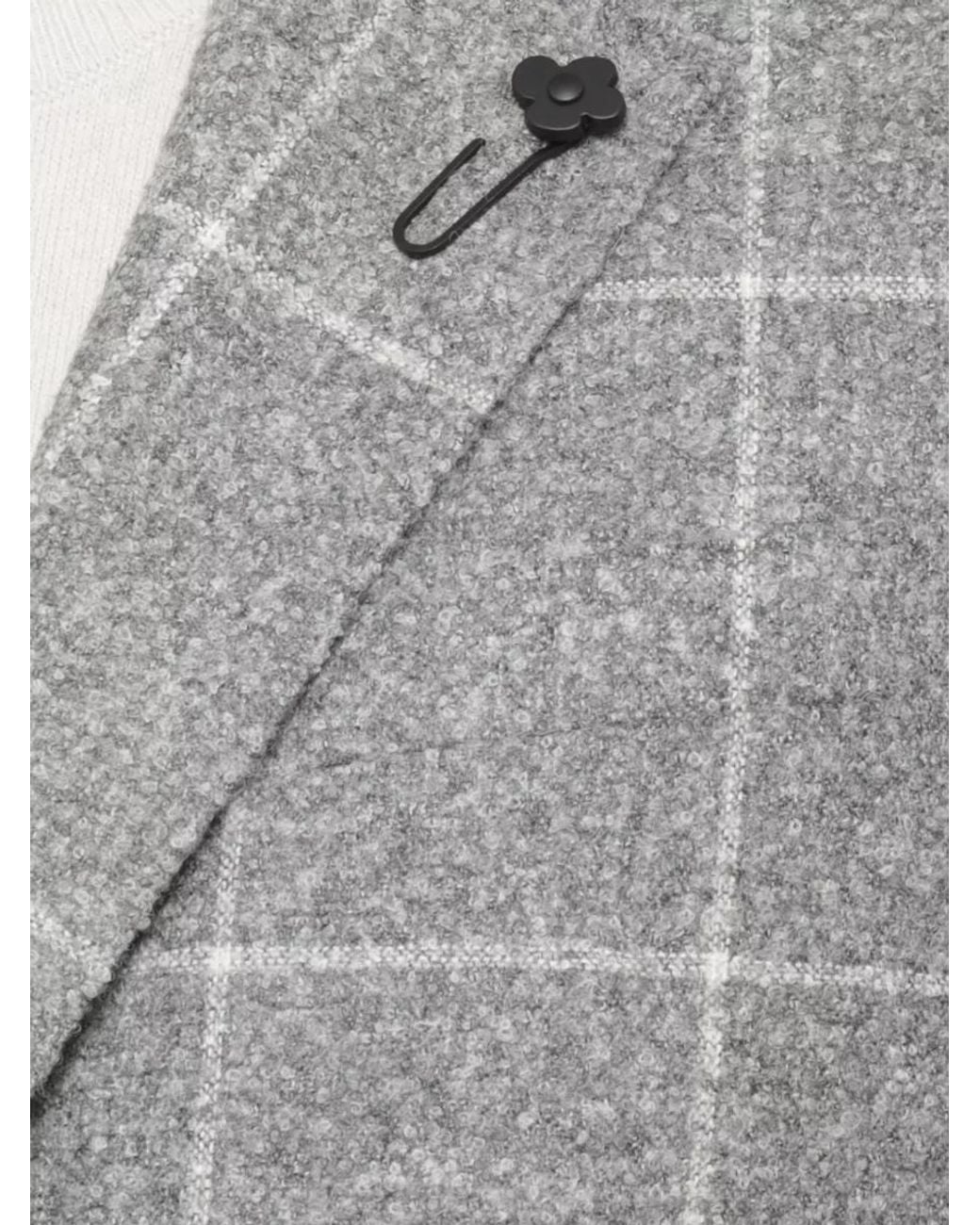 Lardini Gray Checked Suit Jacket for men
