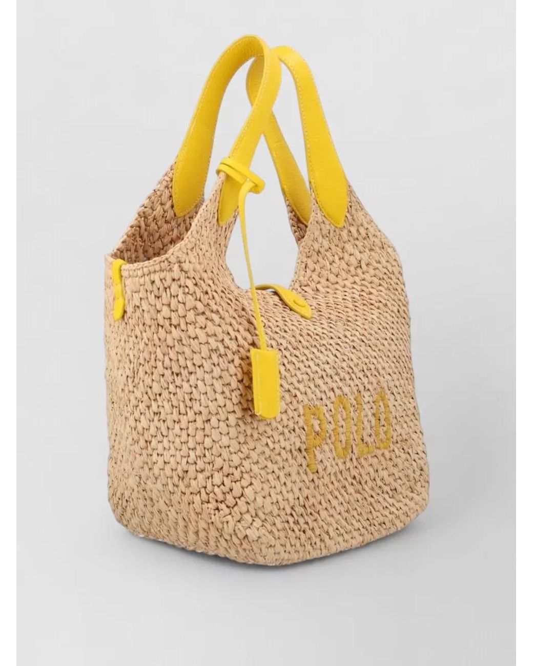 Polo Ralph Lauren Metallic Raffia Tote Bag