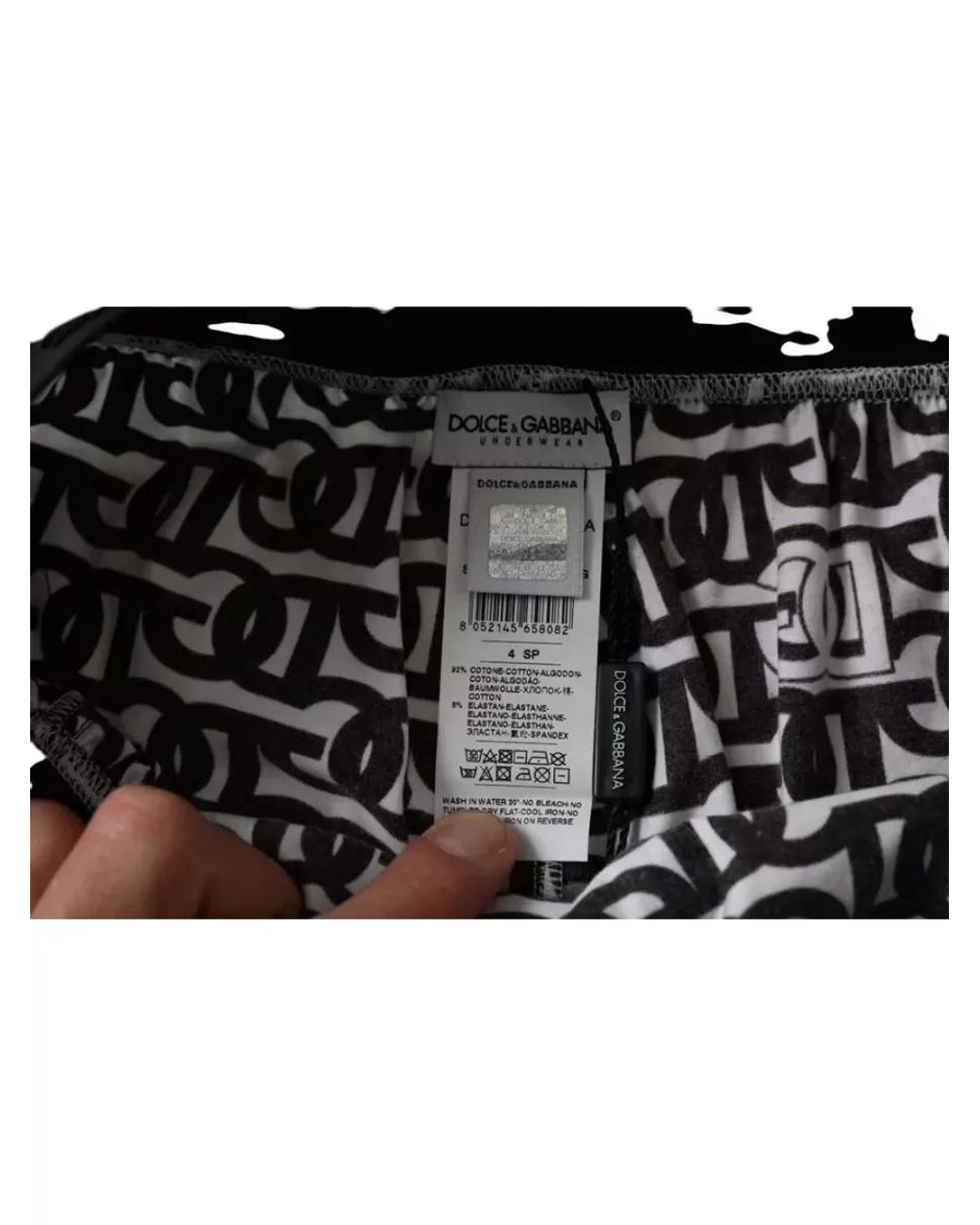 Dolce & Gabbana Black Logo-Print Boxer Shorts