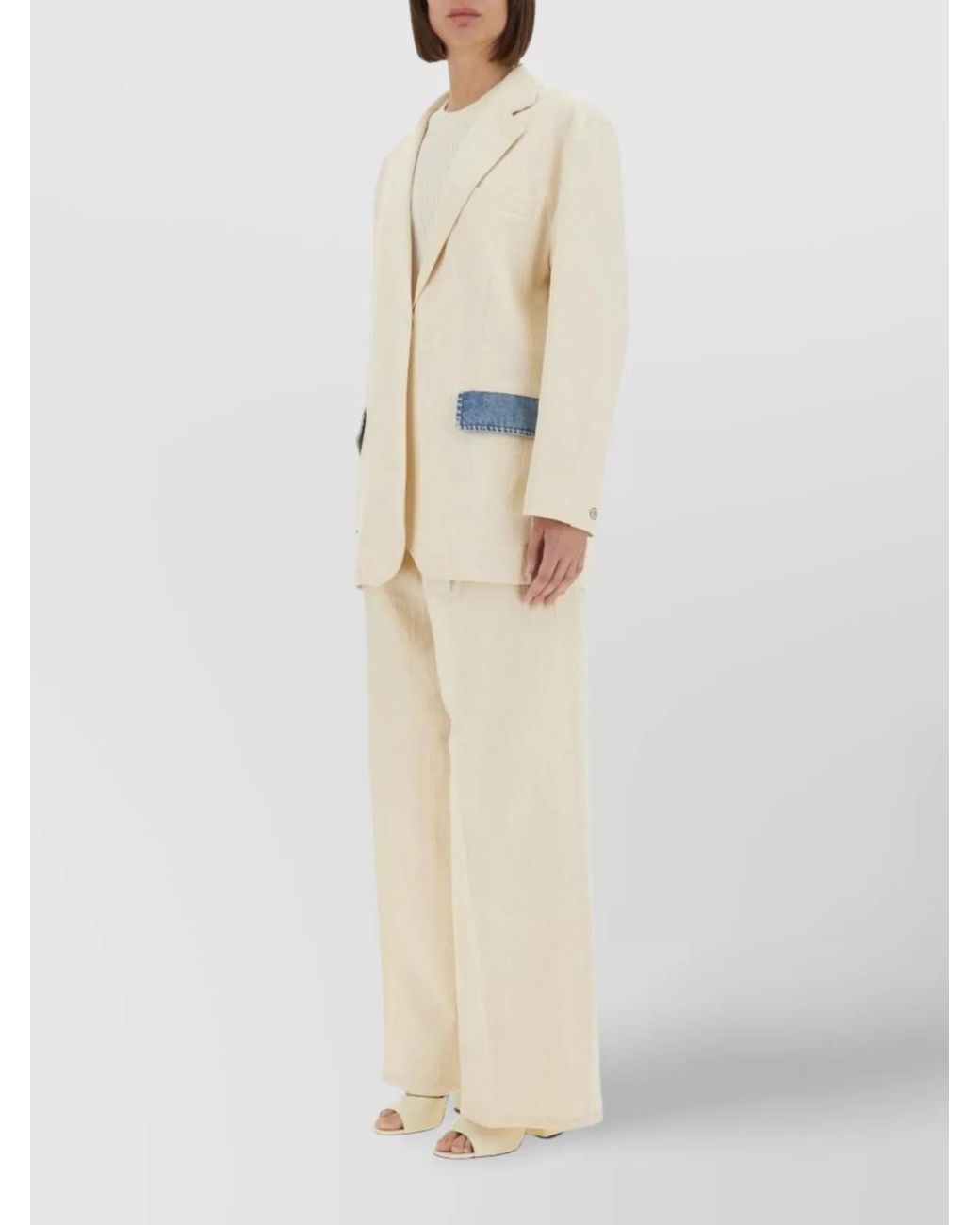 Moschino Natural Relaxed-Fit Blazer