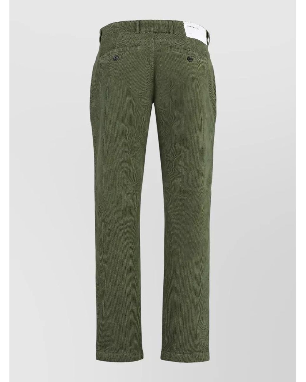 Department 5 Green Corduroy Straight-Leg Chino Trousers for men